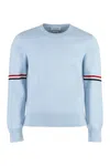 Thom Browne Logo Sweater In Blue