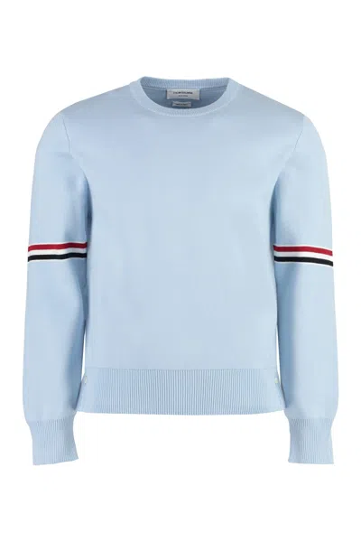 Thom Browne Logo Sweater In Blue