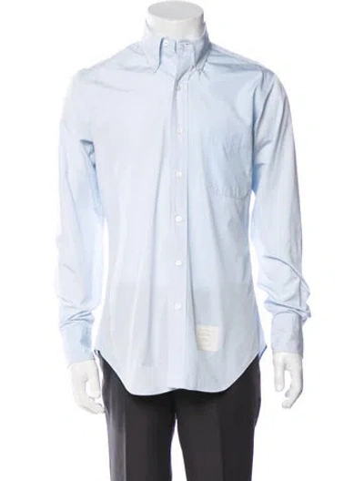 Pre-owned Thom Browne Long Sleeve Dress Shirt In Blue