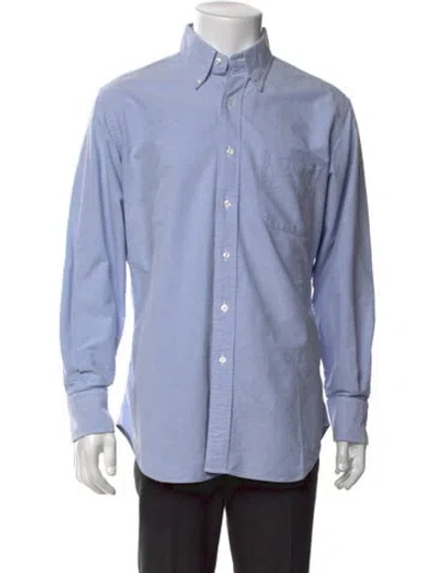 Pre-owned Thom Browne Long Sleeve Dress Shirt In Blue