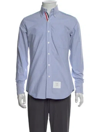 Pre-owned Thom Browne Long Sleeve Dress Shirt In Blue