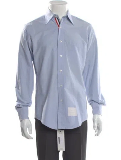Pre-owned Thom Browne Long Sleeve Dress Shirt In Blue