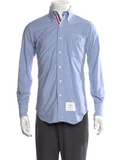 Pre-owned Thom Browne Long Sleeve Dress Shirt In Blue