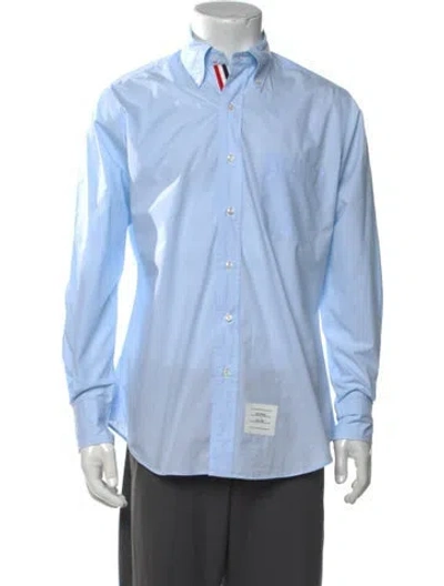 Pre-owned Thom Browne Long Sleeve Dress Shirt In Blue