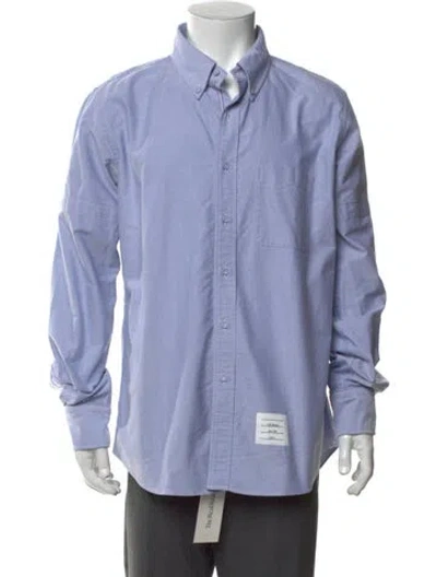 Pre-owned Thom Browne Long Sleeve Dress Shirt In Blue