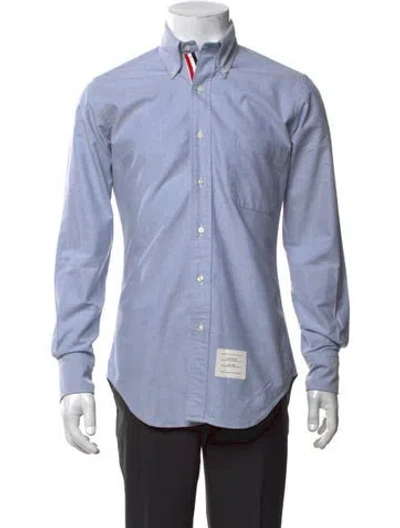 Pre-owned Thom Browne Long Sleeve Dress Shirt In Blue