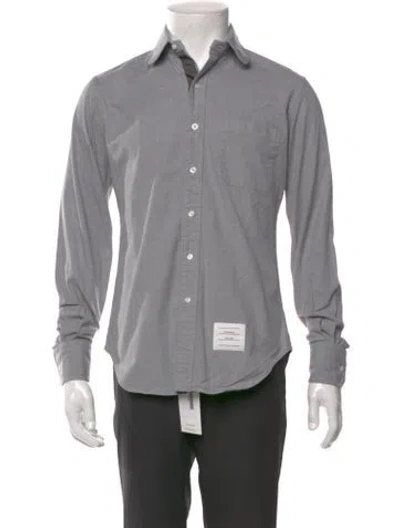 Pre-owned Thom Browne Long Sleeve Dress Shirt In Gray