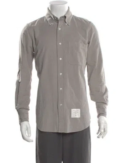Pre-owned Thom Browne Long Sleeve Dress Shirt In Gray