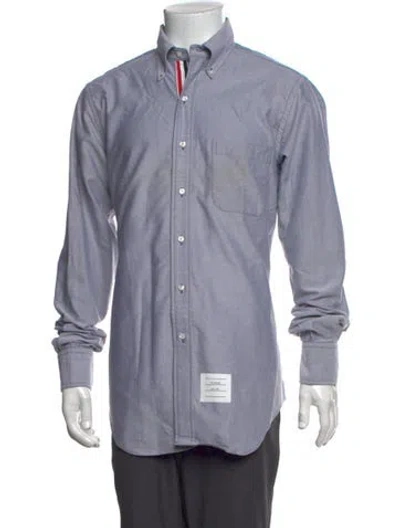 Pre-owned Thom Browne Long Sleeve Dress Shirt In Grey