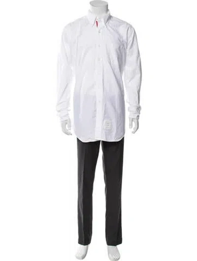 Pre-owned Thom Browne Long Sleeve Dress Shirt In White