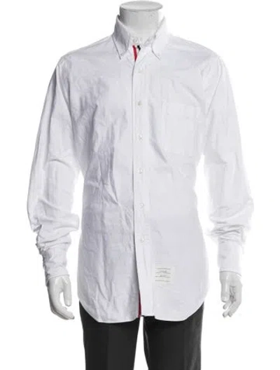 Pre-owned Thom Browne Long Sleeve Dress Shirt In White