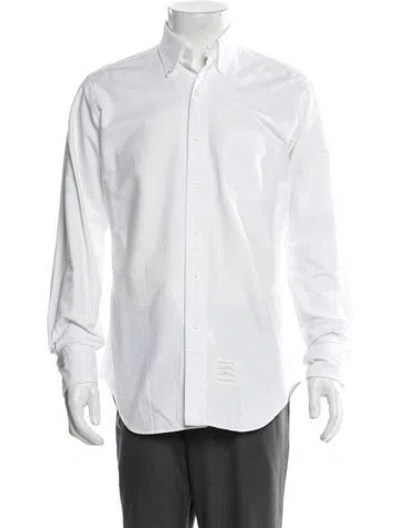 Pre-owned Thom Browne Long Sleeve Dress Shirt In White