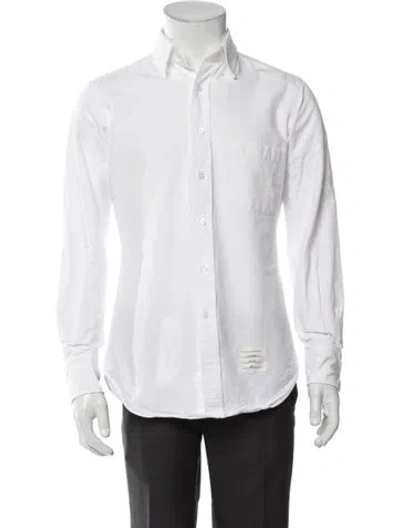 Pre-owned Thom Browne Long Sleeve Dress Shirt In White