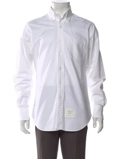 Pre-owned Thom Browne Long Sleeve Dress Shirt In White