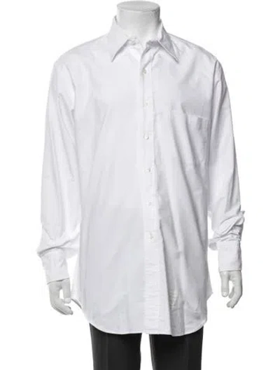 Pre-owned Thom Browne Long Sleeve Dress Shirt In White