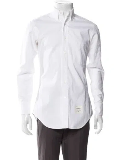 Pre-owned Thom Browne Long Sleeve Dress Shirt In White