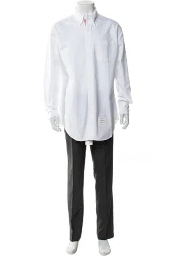 Pre-owned Thom Browne Long Sleeve Dress Shirt In White