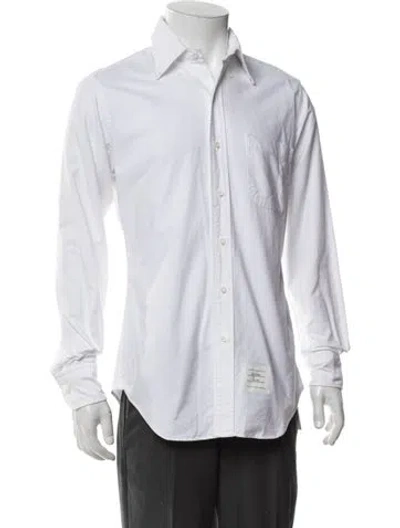 Pre-owned Thom Browne Long Sleeve Dress Shirt In White