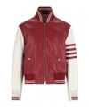 Thom Browne Ribbed Collar Striped Sleeves Jacket Front Pockets