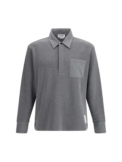 THOM BROWNE LONG SLEEVE POLO SHIRT