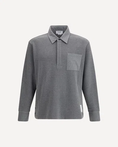 THOM BROWNE LONG SLEEVE POLO SHIRT