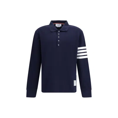 THOM BROWNE LONG SLEEVE POLO SWEATER