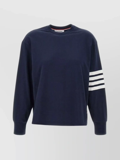 Thom Browne Long Sleeve Rugby T-shirt In Blue