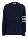 Thom Browne 4-bar Stripe Long-sleeve T-shirt In Blu
