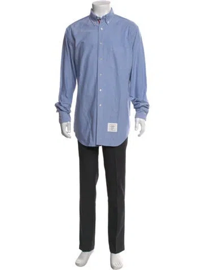 Pre-owned Thom Browne Long Sleeve Shirt In Blue