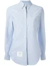 Thom Browne Cotton Poplin Shirt In Blue