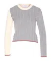 Thom Browne Virgin Wool Sweater In Gray