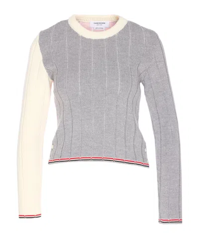 THOM BROWNE THOM BROWNE CREWNECK KNITTED JUMPER