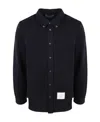 Thom Browne Oversized Herringbone Shirt In Black