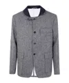 Thom Browne Fisherman Shawl Solid Donegal Tweed Clothing In Gold