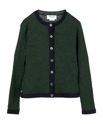 Thom Browne Long Sleeved Buttoned Cardigan In Multi