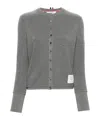 Thom Browne Long-sleeved Cardigan In Gray