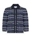 Thom Browne Inlay Tweed Jacquard Jacket In Black
