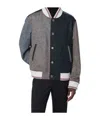 Thom Browne Wool Bomber Jacket With Color Block Design In Multi