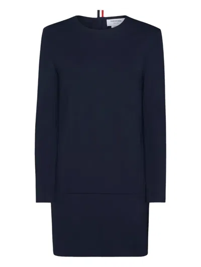 Thom Browne Long-sleeved Dress In Blue