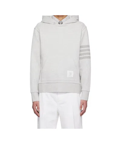 Thom Browne Long-sleeved Hoodie In White