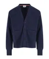 Thom Browne Knitwear With V-neckline And Ribbed Finish