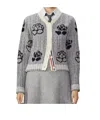 Thom Browne Long-sleeved Knitted Cardigan In Gray