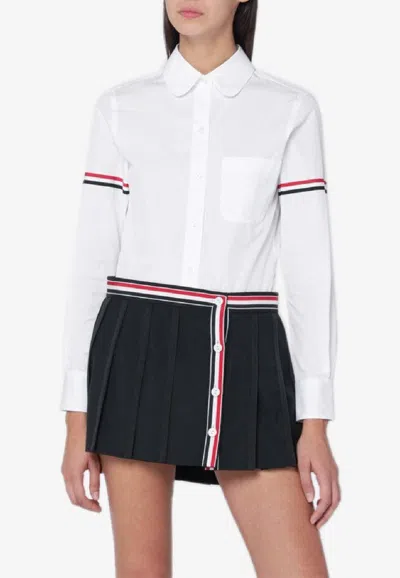 THOM BROWNE LONG-SLEEVED POPLIN SHIRT