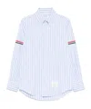Thom Browne Gingham-check Poplin Shirt In Blue