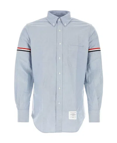 THOM BROWNE THOM BROWNE LONG-SLEEVED STRIPED DETAIL SHIRT