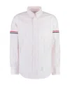 Thom Browne Vertical-stripe Pattern Cotton Shirt In Pink