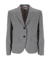 Thom Browne Long Sleeved Suit Jacket In Medium Gray