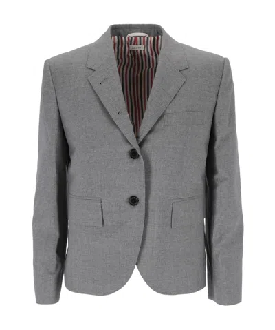 Thom Browne Long Sleeved Suit Jacket In Medium Gray