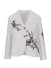 Thom Browne Long-sleeved Suit Jacket In White