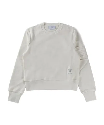 Thom Browne Long-sleeved Sweater In White